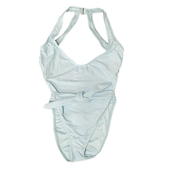 Ris-k  Lunar One-Piece Wrap Swimsuit Light Blue Size Small NEW - Picture 4 of 8